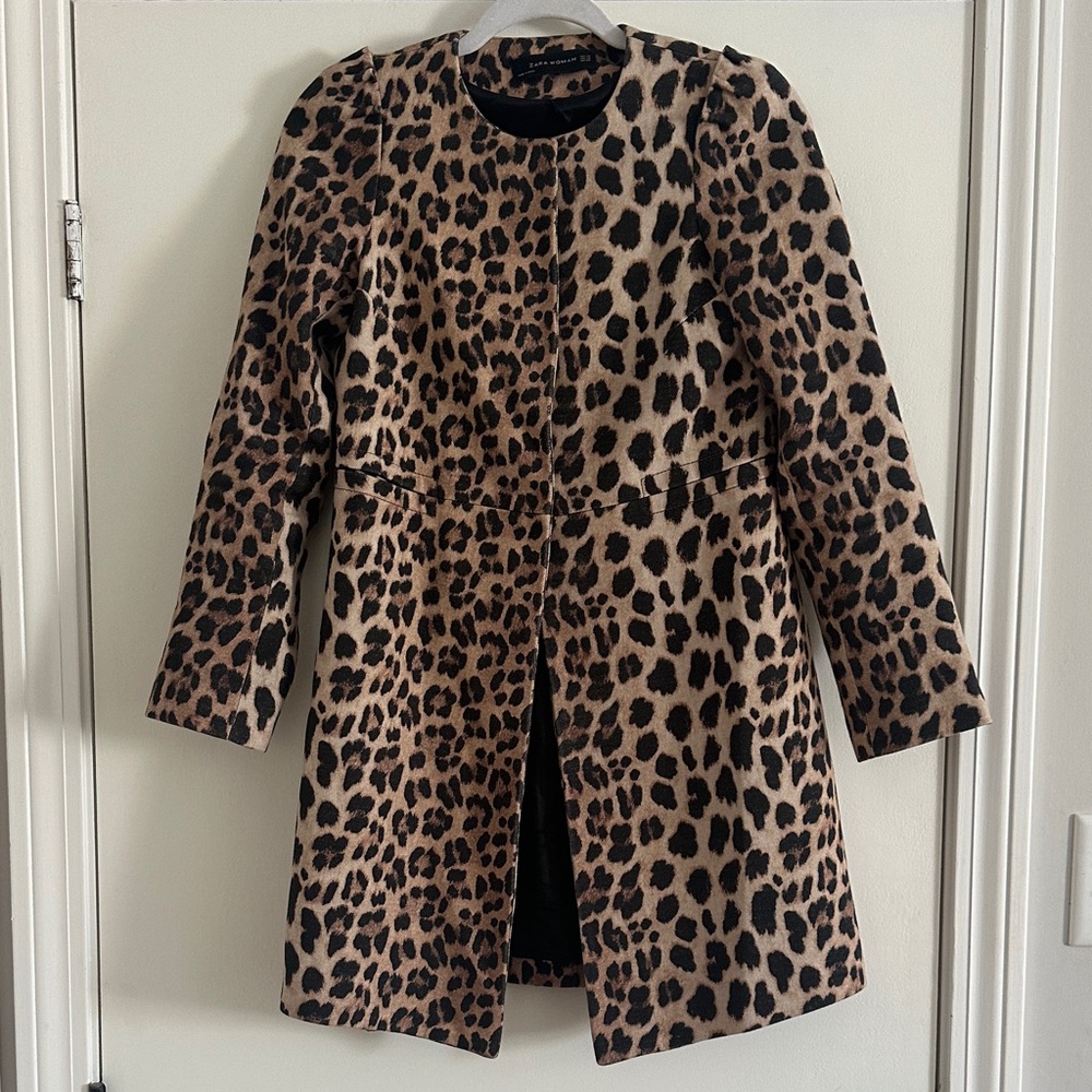 Zara Leopard Print Coat